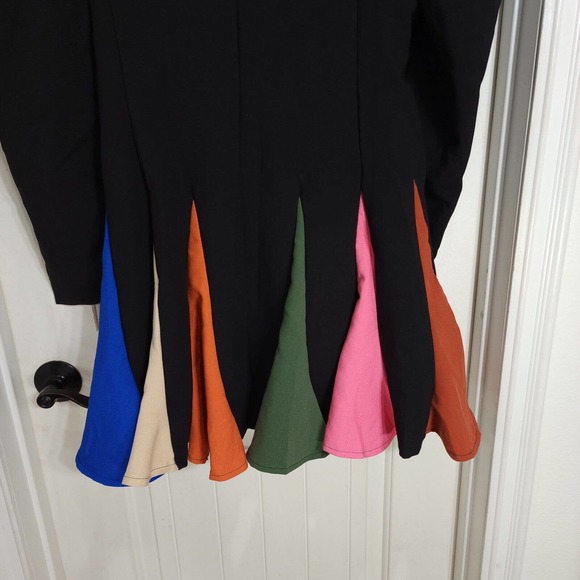 Latiste by Amy Womens Dress Blazer Rainbow Peplum Chain Puff Sleeve Mini Sz 1X - Picture 11 of 11